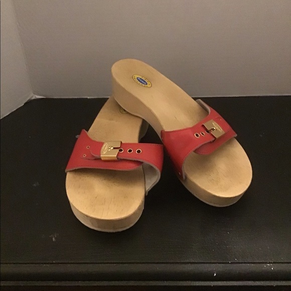 Dr Scholls Vintage Wood Leather Sandals - Picture 5 of 11